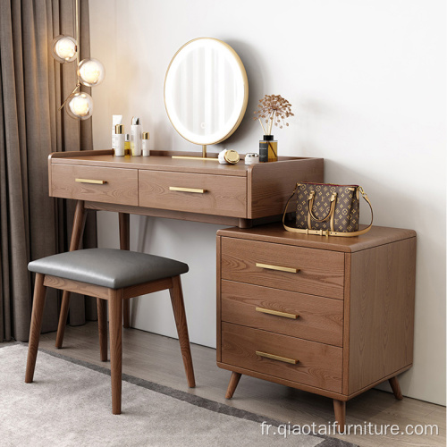 Commodes modernes en bois massif de luxe avec miroir